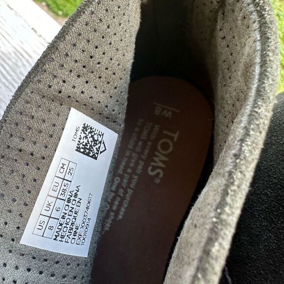 TOMS Leila Bootie in Forest Suede Size 8 - Picture 3 of 7